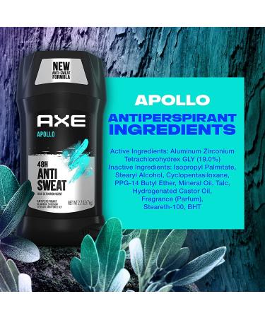 Axe Apollo Antiperspirant & Deodorant - 4hr Dry, 2.7 oz (76 g) - Buy Online on GoSupps.com