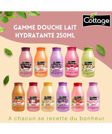Cottage Shower gel moisturizing milk black cherry and pistachio 97 ingredients of natural origin 250 ml - Buy Online on GoSupps.com