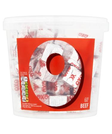 OXO 60 Beef Broth Cubes Made with Authentic Meat Juice, 378g (Pack of 1)