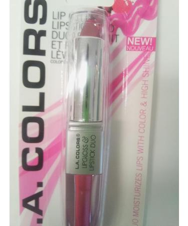 LA Colors Lip Gloss & Lipstick Duo - BLC823 Flushed | Moisturizing Natural Color and High Shine - Buy Online on GoSupps.com