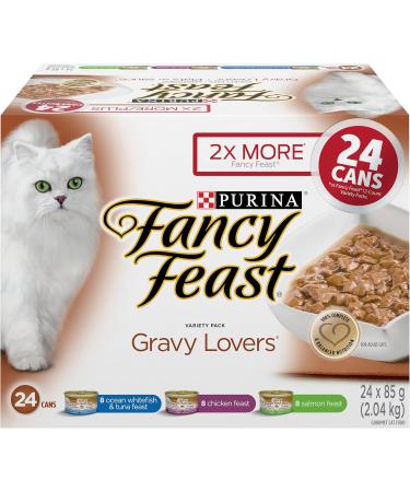 Fancy Feast Wet Cat Food Grilled Variety Pack 85 g Cans & Fancy Feast Wet Cat Food Assorted P t Variety Pack 85 g & Fancy Feast Wet Cat Food Gravy Lovers Variety Pack 85 g - Buy Online on GoSupps.com