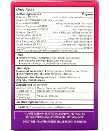 Hyland's FLEXmore Arthritis Pain Relief - 50 Quick-Dissolving Tablets for Fast Relief - Buy Online on GoSupps.com