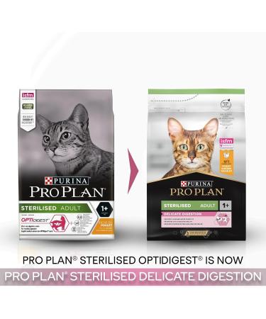 Pro Plan Sensitive Digestion Sterilised Adult Dry Cat Food Chicken 3kg - For Neutered Cats - Buy Online on GoSupps.com