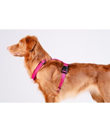 Chaba Guard Dog Harness for Large Dogs | Anti-Choking & Adjustable Step-In Design | Lightweight Control Harness in XL Fuchsia & Pink - Buy Online on GoSupps.com