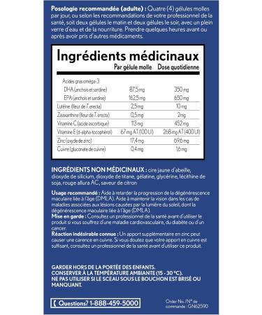 PreserVision Omega-3 Eye Vitamin & Mineral Supplement Contains Omega-3 Lutein Vitamin C Zeaxanthin Zinc & Vitamin E 120 Softgels - Buy Online on GoSupps.com
