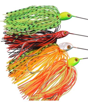 6pcs Multicolor Bass Fishing Lures Spinnerbait Kit for Pike, Trout, and Salmon - Hard Metal Buzzbait Spinner Baits Jigs - Buy Online on GoSupps.com