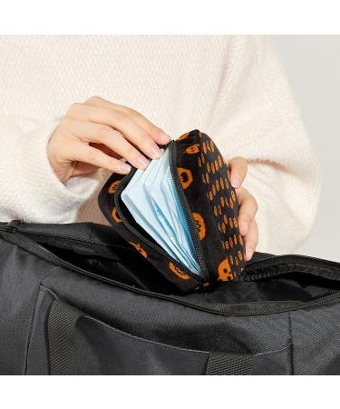 Halloween Pumpkin Menstrual Pad Storage Bag | Portable Sanitary Napkin Pouch for Teen Girls & Women | Color 11 - Buy Online on GoSupps.com