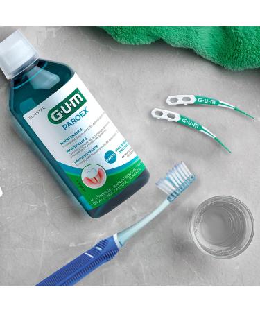 Gum Paroex 0.06% Care Mouthwash - Advanced Gum Care Alcohol-Free 2 x 500ml + 1 Free Test - Soothes Sensitive Gums & Two-Antiplaque System - Buy Online on GoSupps.com