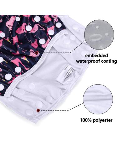 Luxja Reusable Baby Swimming Diaper - Adjustable & Washable (0-3 Years) - 2 Pack Butterfly & Flamingo Design - Buy Online on GoSupps.com