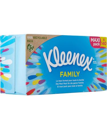 Kleenex Original Family Box - 1 Pack (140 Tissues) | Soft & Strong - International Shipping Available - Buy Online on GoSupps.com