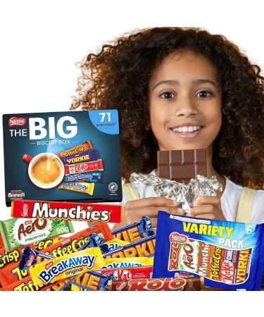 Nestle Lunchbox Snacks - The Big Biscuit Box Of Chocolate Bars Multipack & Nestle Variety Pack & Cards- Individually Wrapped Sweets - Fathers Day Birthday Mothers Day Christmas Easter - Buy Online on GoSupps.com
