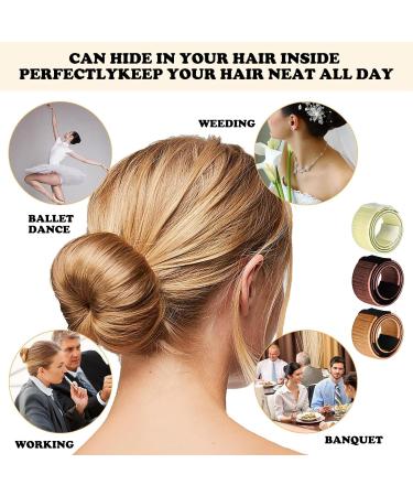 6 PCS Hair Bun Maker Women's Hair Bun Maker Magic Hair Bun Maker Hair Donut Bun Maker Bun Makers For Hair French Twist Fold Wrap Snap Band Design Twist Bun Shaper For Girls Women 3 Colors - Buy Online on GoSupps.com