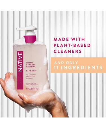 Native Liquid Hand Soap Cherry & Vanilla Macaron Sulfate & Paraben Free Naturally Derived Ingredients 13 oz - Buy Online on GoSupps.com