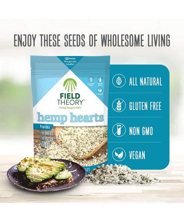 Hemp Hearts Field Theory Shelled Seeds - 8oz Conventional Hemp Hearts - Buy Online on GoSupps.com