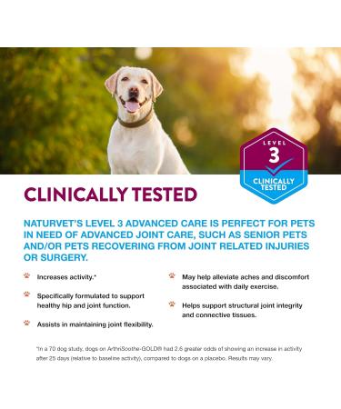 NaturVet ArthriSoothe-GOLD Advanced Care Level 3 - 180 Soft Chews for Joint Support (15.2 oz) - Buy Online on GoSupps.com