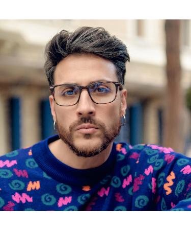 ZENOTTIC Anti-Blue Light Reading Glasses for Men - Rectangular UV 400 Protection for PC TV & Gaming - Tortoise with Glasses Case - Buy Online on GoSupps.com