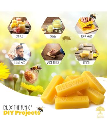 Eco-Lux Essentials Beeswax Blocks 100% Pure Natural Organic Bees wax - 6.3 Oz - Buy Online on GoSupps.com