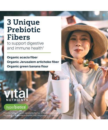 Hyperbiotics Vital Nutrients Organic Prebiotic Fiber Powder | Supports Gut Health and Digestive Regularity - Vegan Organic Fiber Powder | 54 Servings - Buy Online on GoSupps.com