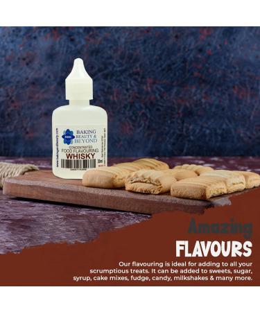 Baking Beauty and Beyond Concentrated Food Flavouring Oil - Dozen of Professional Quality Food Grade Flavouring Oil for Candy Making Baking Cooking Lip Balm and Lip Gloss - Whisky (50ml) - Buy Online on GoSupps.com