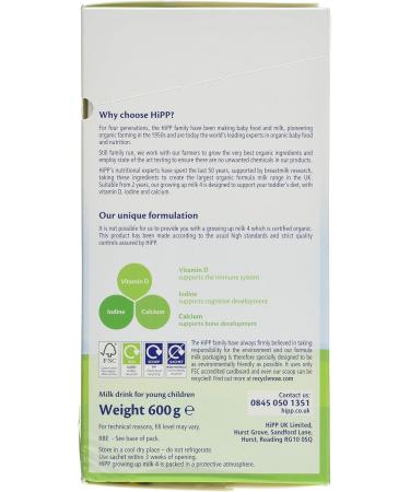 Hipp Combiotic Stage 4 Growing Up Milk Powder 600g - Buy Online on GoSupps.com