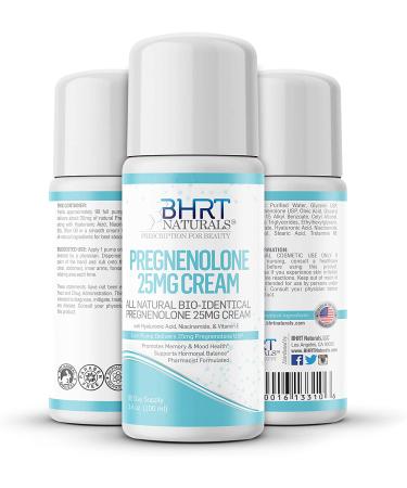 BHRT Naturals Pregnenolone Cream Supplement 25mg - 90 Day Supply - Buy Online on GoSupps.com