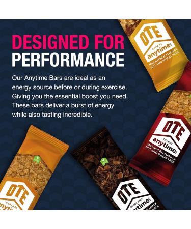 OTE Anytime Bars - Energy Bars for Cycling | Nut & Gluten Free Nutrition Snacks - Endurance Flapjacks - Box of 16 x 62g Chocolate - Buy Online on GoSupps.com