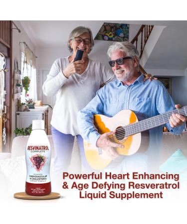 Resvinatrol Complete 32 Fl. Oz. Advanced Liquid Cardiovascular & Cholesterol Support Formula Liquid Resveratrol Supplement Promotes Healthy Aging Heart Health & Energy Levels - Buy Online on GoSupps.com