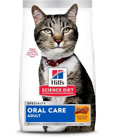 Hill's Science Diet Adult Indoor Dry Cat Food Chicken Recipe 7 lb Bag & Adult Oral Care Chicken Recipe Dry Cat Food for Dental Health 7 lb Bag - Buy Online on GoSupps.com
