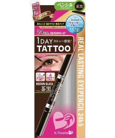 K Palette 1 Day Tattoo Real Lasting Eye Pencil Brown Black