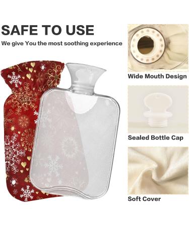 Christmas Snowflake Heat Bottle | 1L Water Bag for Pain Relief & Bed Warmer | Perfect for Pregnant Women - Buy Online on GoSupps.com