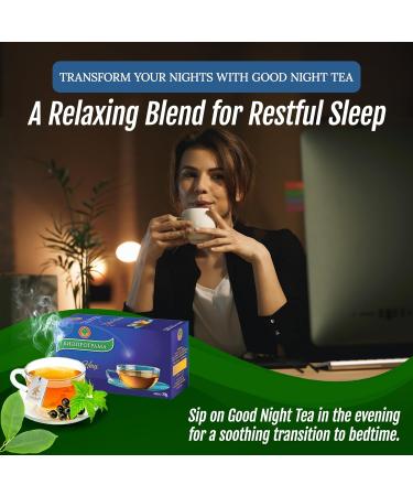 KUKER Good Night Tea Sleep Tea with Peppermint and Lemon Balm for Relaxing Evening Night Time Tea - Calm & Sleep Tea Bags Herbal Tea To Help You Sleep - 20 Tea Bags - 30g - Buy Online on GoSupps.com