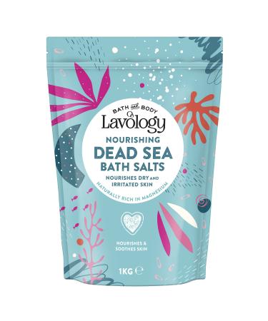 Dead Sea Bath Salts by Lavology - 1kg - All Natural Ingredients - Nourishes Dry & Irritated Skin 1 kg (Pack of 1) Dead Sea Salt
