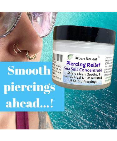 Urban ReLeaf Piercing Relief Sea Salt Concentrate Clean, Soothe, and Heal Irritated Piercings Safely - Buy Online on GoSupps.com
