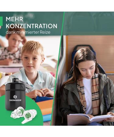 Senner Kidspro Earplugs - Reusable Hearing Protection for Children | Perfect Fit for Small Ear Ducts | Includes Aluminum Container - Buy Online on GoSupps.com