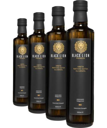 FINEDINE24 FOODS CRETE Greek organic olive oil cold pressed extra natural mildfruitydelicious 100 Koroneiki Olive Premium 4x 500ml