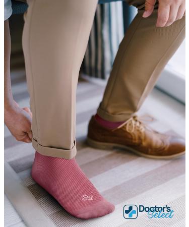 Diabetic Socks 4 Pairs Non-Binding for Women & Men - Gripper Non-Slip Medium Light Blue Purple Pink - Buy Online on GoSupps.com