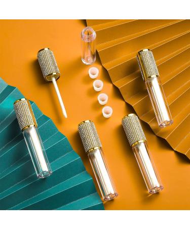 Crystal Rhinestone Lip Gloss Containers - Set of 12 | 5 ml Gold Bottles with Rubber Stoppers for Lip Gloss & Balm | Cosmetic Business Essential - Buy Online on GoSupps.com