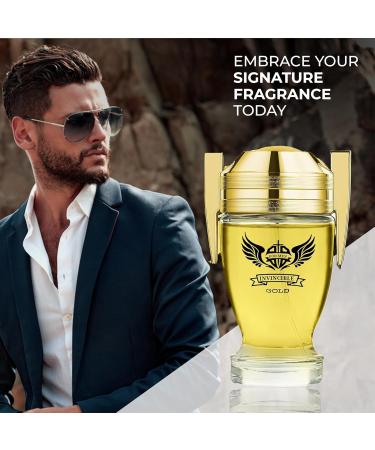 Invincible Gold Men's Cologne Bold & Sophisticated Scent Eau de Toilette With Citrus Spice And Woody Notes Natural Spray Fragrance 3.4Fl Oz Invincible Gold 3.4 Fl Oz (Pack of 2) - Buy Online on GoSupps.com