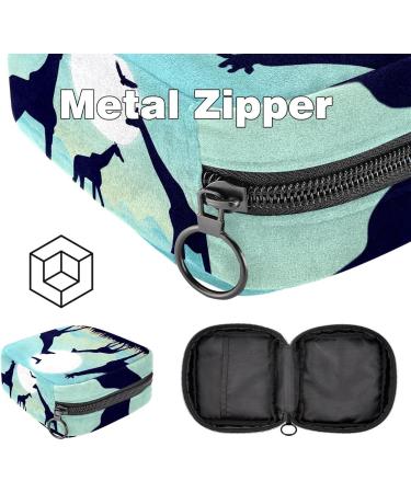 Women's Binding-Up Bag | Portable Period & Tampon Bag | Menstrual Cup Pocket | Breastfeeding Document Organizer | Night Scene Wild Animals Design - Buy Online on GoSupps.com
