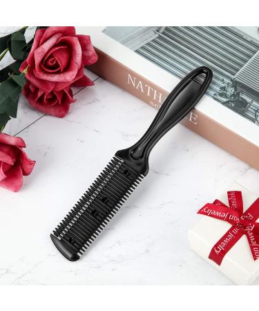 3 Pieces Razor Comb & 10 Pieces Thinning Scissors Set - Double Edge Hair Cutting Tool (Black) - International Shipping Available - Buy Online on GoSupps.com
