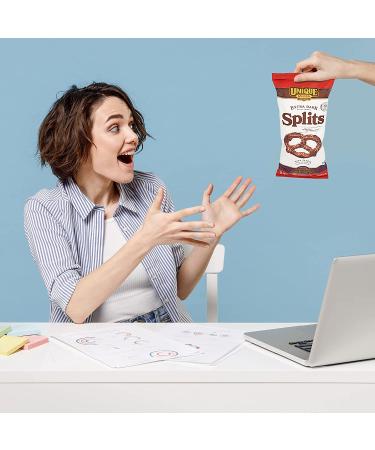 Unique Snacks Extra Dark Splits Pretzels - Vegan, Non-GMO, Kosher 11oz (Pack of 12) - Buy Online on GoSupps.com