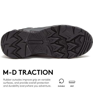 HI-TEC Ravus WP Low Waterproof Hiking Shoes for Men - Lightweight Breathable Trekking Shoes - Sizes 7-15, Medium & Extra Wide - Dark Grey - Buy Online on GoSupps.com