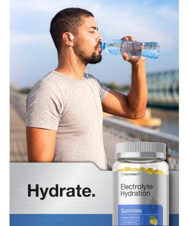 Horb ach Electrolyte Hydration Gummies - 75 Count Vegan Non-GMO Gluten Free Lemon Flavor Supplement for Optimal Hydration - Buy Online on GoSupps.com