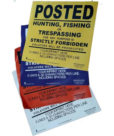 Minuteman No Trespassing No Hunting No Fishing Vinyl Signs on a Roll - 50 Count Purple - Buy Online on GoSupps.com