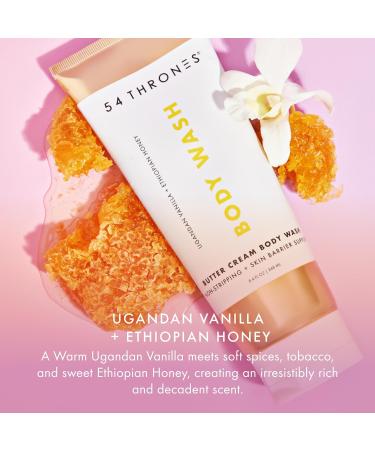 54 Thrones Non-Stripping Butter Cream Body Wash Shea Butter Body Wash Exfoliating & Moisturizing Liquid Soap Ugandan Vanilla + Ethiopian Honey - Buy Online on GoSupps.com