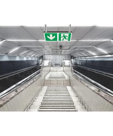 Notlok Safety Work Emergency Exit Sign - Illuminating PVC Plate | DIN EN ISO 7010 DIN67510 | 30x15 cm Escape Path Sign - International Shipping Available - Buy Online on GoSupps.com