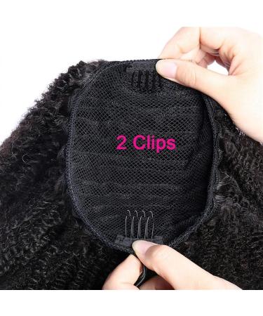 Hair Bun Curly Shaggy Ponytail with Drawstring Hair Comb Ponytail Extensions Brazilian Human Hair Ponytail Hair Bun Women Wigs Hair Extension Hair Piece (Color : Black Size : 22 inch) 22 inch Black - Buy Online on GoSupps.com