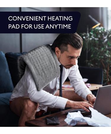 GENIANI Heating Pad for Back Pain - 2X-Large 18"x26" - Tabby Gray - Buy Online on GoSupps.com