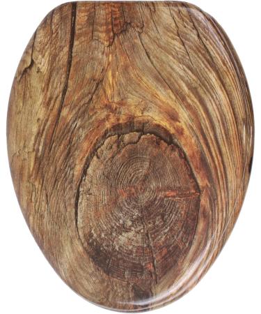 Sanilo ELONGATED  Silent Slow Close  Molded Wood Adjusting Toilet Seat  Rustic - Buy Online on GoSupps.com