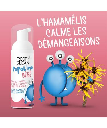 PopoLino Baby Mousse nettoyante douce au lieu de lingettes humides. Rend les fesses et l'environnement heureux avec aloe vera hamamelis begamotte et vitamine E - Buy Online on GoSupps.com